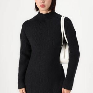 NWT A&F Ribbed Mock Neck Sweater Dress Sz Small Tall